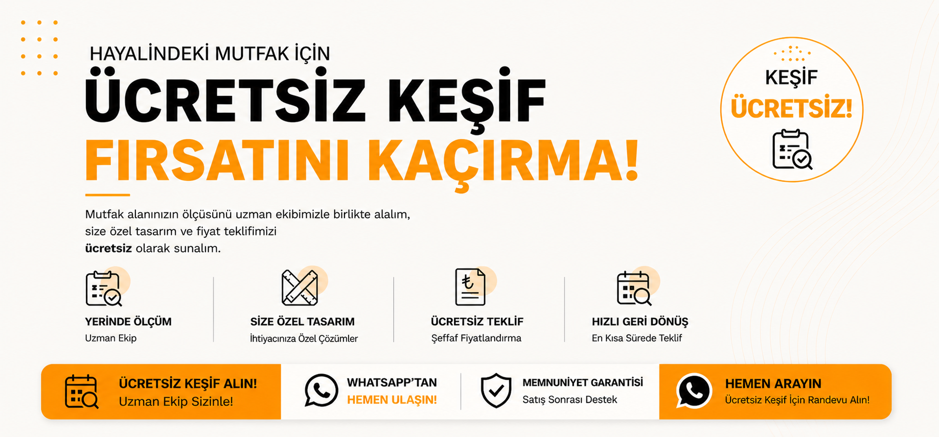 ÜCRETSİZ KEŞİF FORMU
