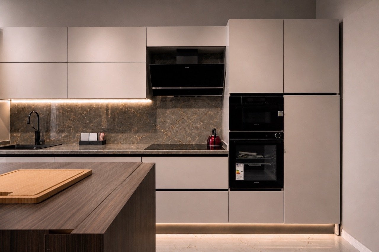 Kartela Mutfak showroom özel tasarım yaşam alanı mobilyaları