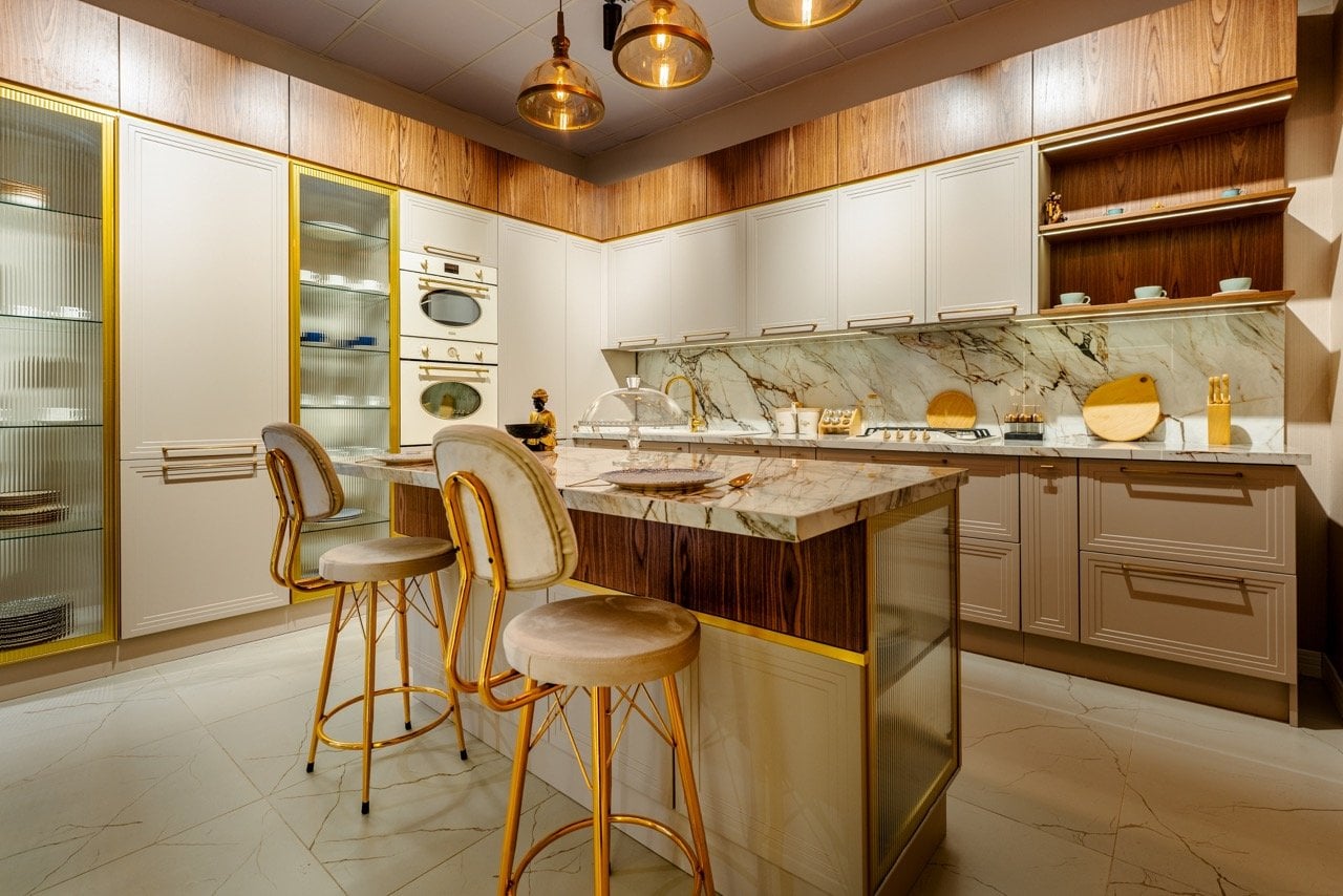 Kartela Mutfak showroom country ve modern tarz dolap uygulamaları