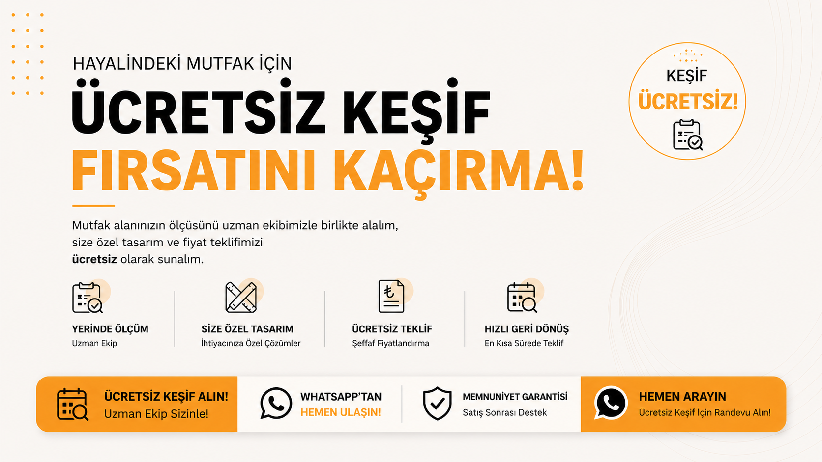 ÜCRETSİZ KEŞİF FORMU
